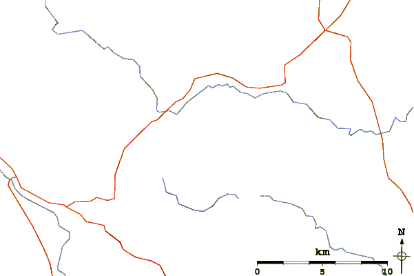 Roads and rivers around Tosson Hill