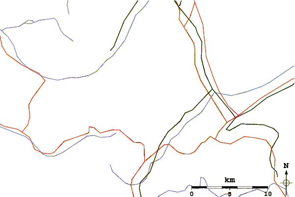 Roads and rivers around Tour Sallière