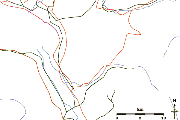 Roads and rivers around Tour d'Aï