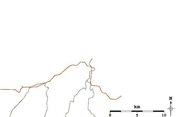 Roads and rivers around Tow Hill