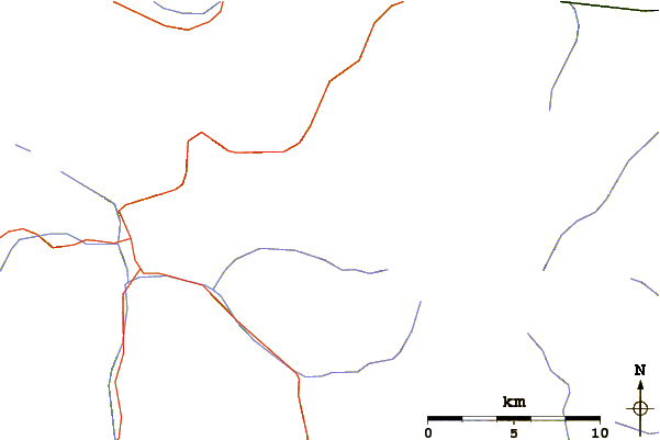 Roads and rivers around Trafoier Eiswand