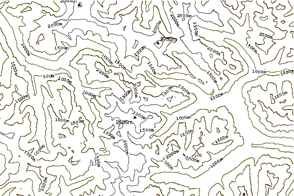 Mountain peaks around Trapper Mountain