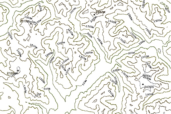 Mountain peaks around Trappers Peak