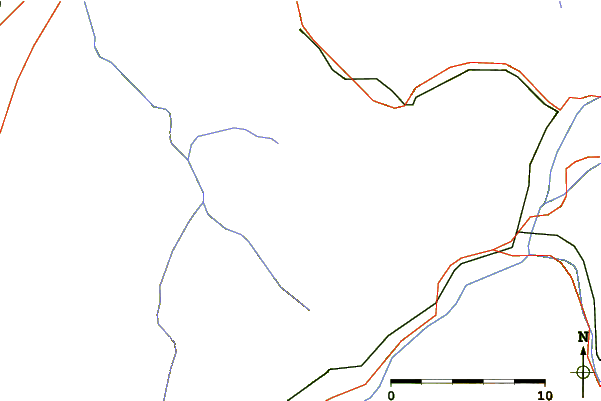 Roads and rivers around Trélod