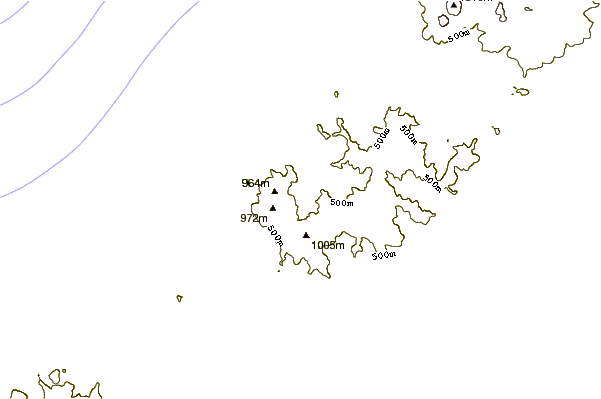 Mountain peaks around Tri Sestry