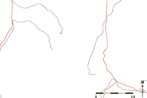 Roads and rivers around Trilobite Point