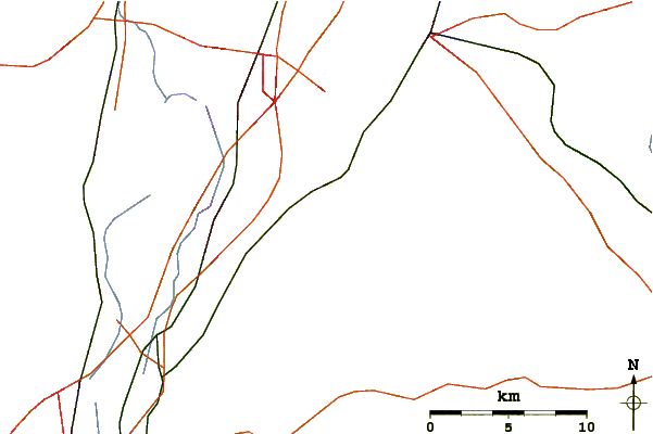 Roads and rivers around Trimountain