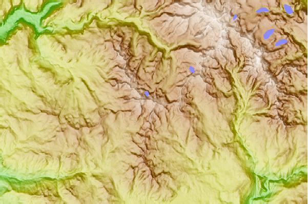 Surf breaks located close to Triple Divide Peak (Madera County, California)