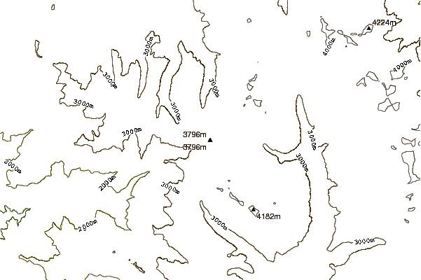 Mountain peaks around Triple Divide Peak (Tulare)