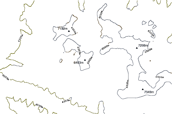 Mountain peaks around Trivor