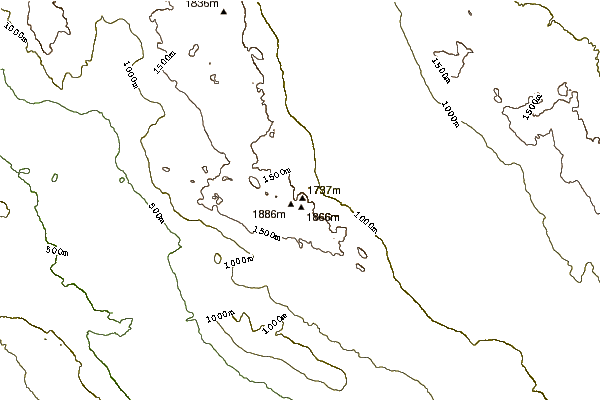 Mountain peaks around Troglav