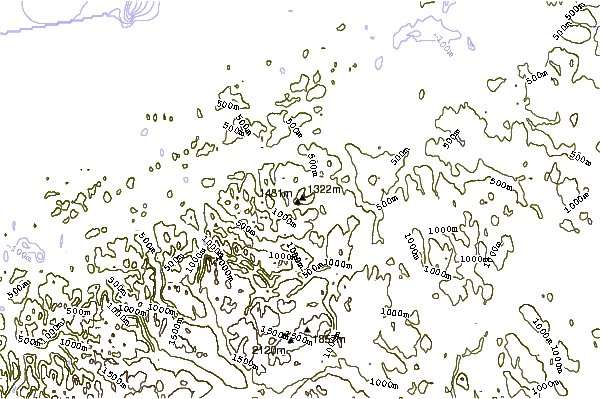 Mountain peaks around Trollhetta