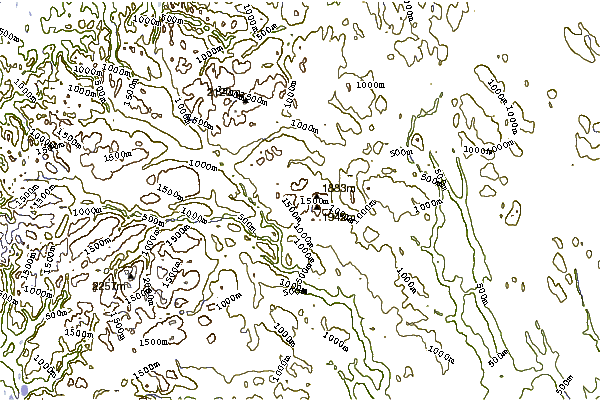 Mountain peaks around Trolltinden (Oppland)