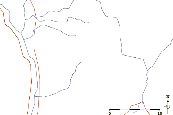 Roads and rivers around Trophy Mountain