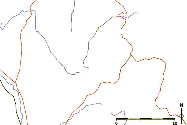 Roads and rivers around Trostan