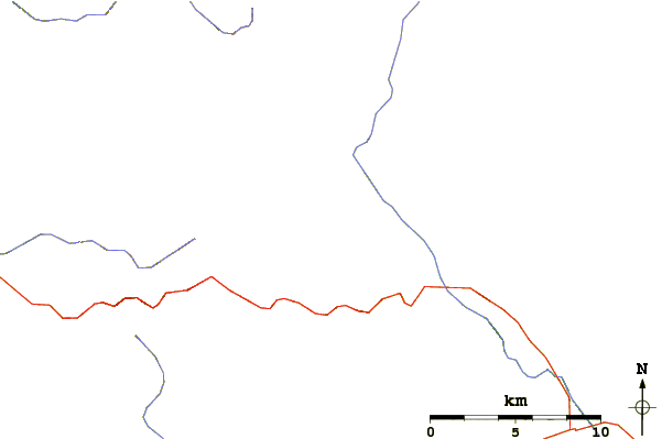 Roads and rivers around Trout Creek Hill