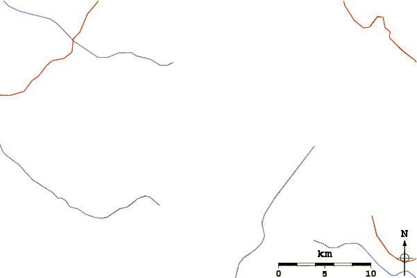 Roads and rivers around Truchas Peak