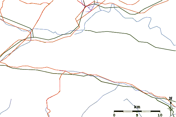 Roads and rivers around Trupejevo Poldne