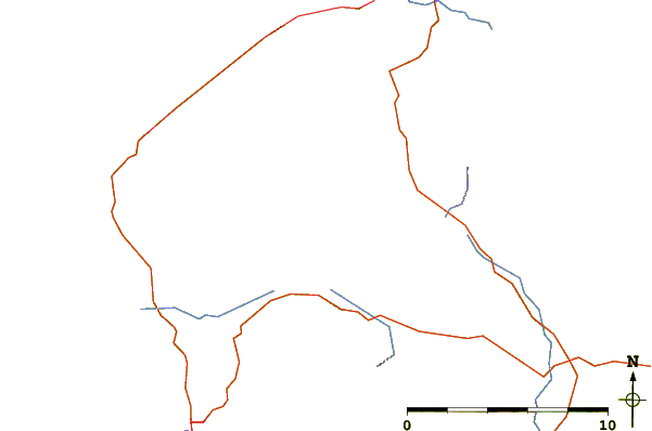 Roads and rivers around Truskmore