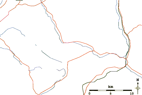 Roads and rivers around Tryfan