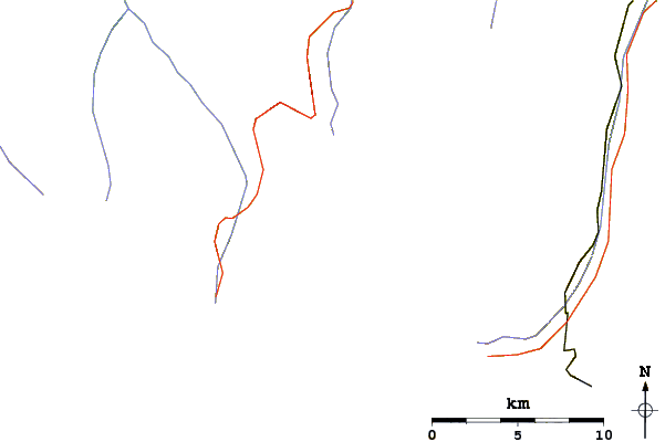 Roads and rivers around Tsa de l'Ano