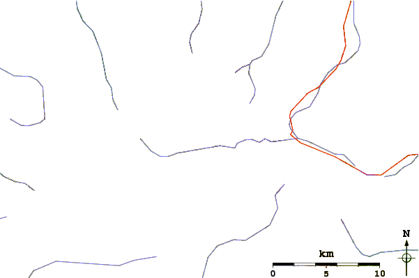 Roads and rivers around Tsanteleina