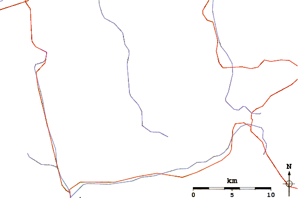 Roads and rivers around Tscheischhorn