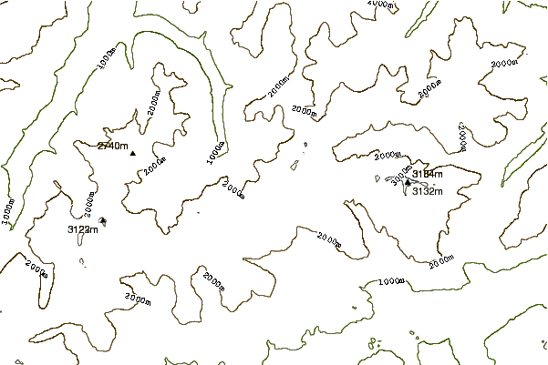 Mountain peaks around Tschingelhörner