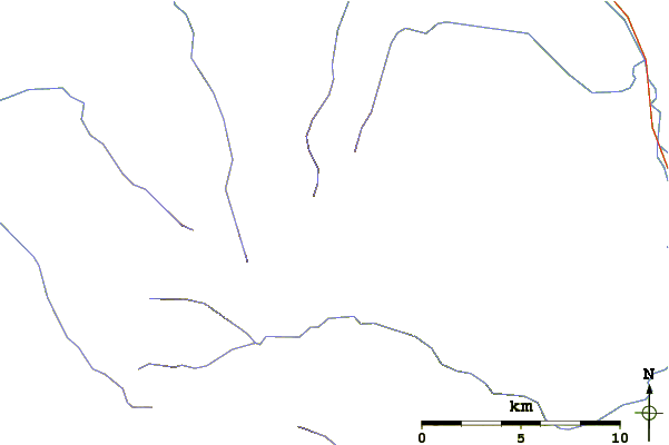 Roads and rivers around Tsitsutl Peak