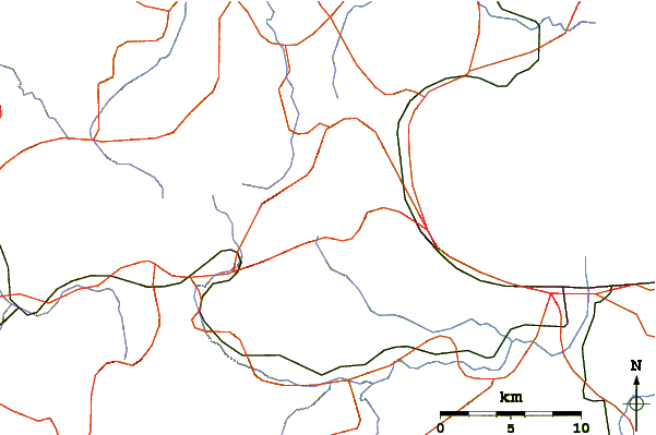 Roads and rivers around Tsurumi