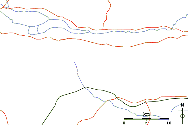 Roads and rivers around Tumba Peak (Belasica)