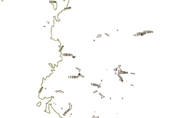 Mountain peaks around Tung Fort