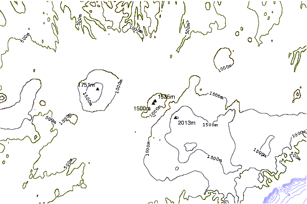 Mountain peaks around Tungnafellsjokull