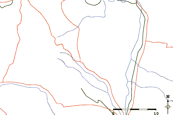 Roads and rivers around Tupižnica