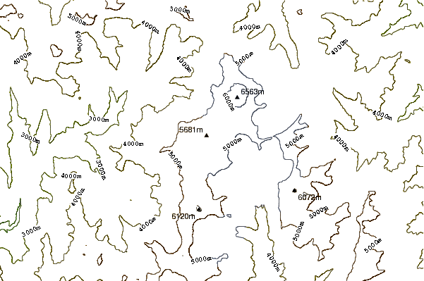 Mountain peaks around Tupungato or Tupungatito