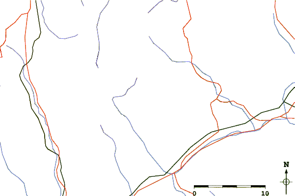 Roads and rivers around Turó de l'Home