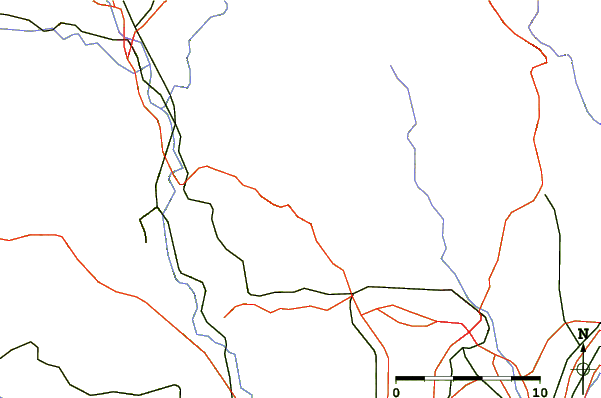 Roads and rivers around Turó de la Mamella