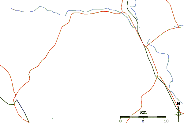 Roads and rivers around Turtleback Mountain (New Hampshire)