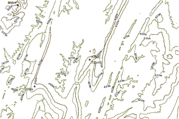 Mountain peaks around Tussey Mountain