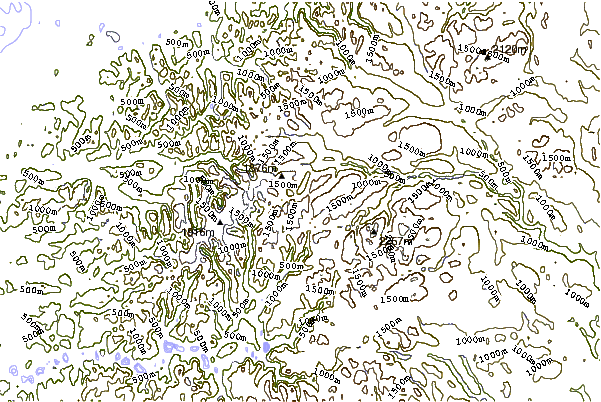 Mountain peaks around Tverrådalskyrkja