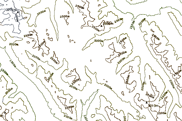 Mountain peaks around Twin Cairns