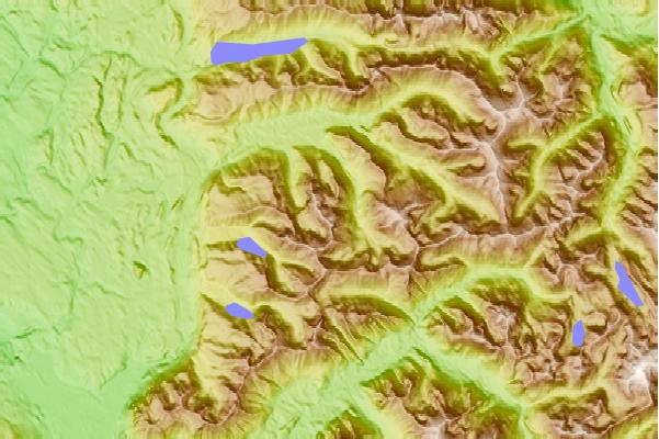 Surf breaks located close to Twin Peaks (Cascades)