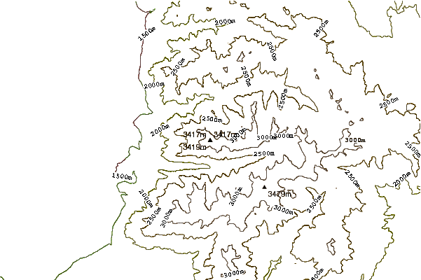 Mountain peaks around Twin Peaks (Utah)