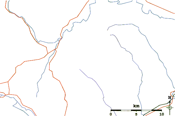 Roads and rivers around Twmpa