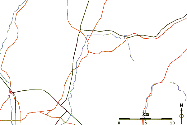 Roads and rivers around Twyford Down