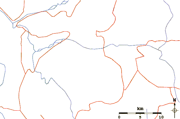 Roads and rivers around Tymfi