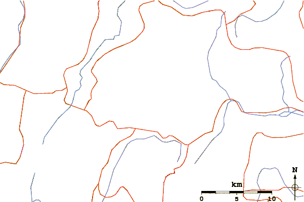 Roads and rivers around Tymfristos or Timfristós Óros