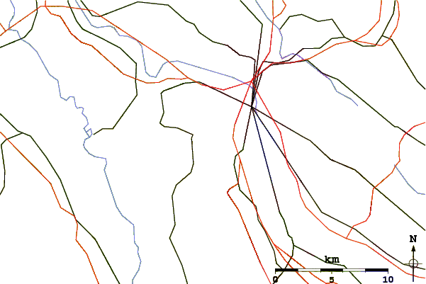 Roads and rivers around Üetliberg