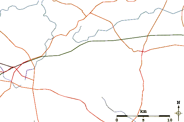 Roads and rivers around Uffington White Horse