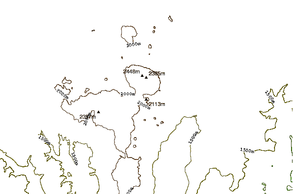 Mountain peaks around Uinkaret volcanic field